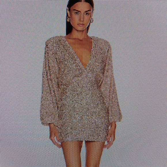 Retrofete Aubrielle Dress In Champagne Size Small - Picture 10 of 10